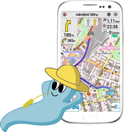 Smartphone with SYDO Traffic Ghost navigation 
